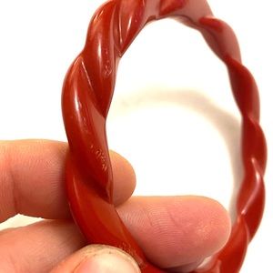 Vintage Jewelry - Vintage red plastic bangle bracelet Vintage Jewelry - Vintage red plastic bangle bracelet